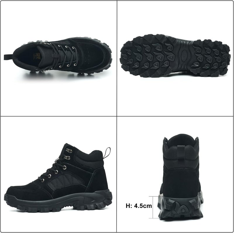 MOFEELE Store Steel Toe Boots for Men Women, Steel/Composite Toe, Leather & Canvas Upper, Lace-up, Durable Puncture Proof Slip on Indestructible High Top Work Boots - Image 5